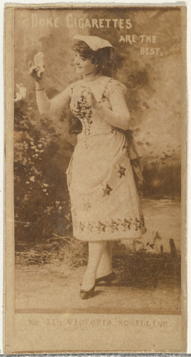 Victoria Schilling, from the Actors and Actresses series (N145-6) issued by Duke Sons & Co. to promote Duke Cigarettes, Issued by W. Duke, Sons &amp; Co. (New York and Durham, N.C.), Albumen photograph 