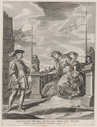 Plate 6: Ferdinand receiving the keys to the city of Ghent; from Guillielmus Becanus's 'Serenissimi Principis Ferdinandi, Hispaniarum Infantis...'