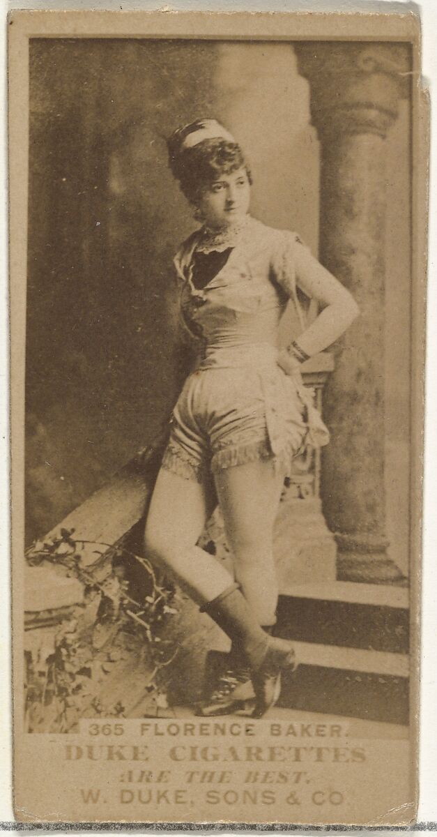 Card Number 365, Florence Baker, from the Actors and Actresses series (N145-7) issued by Duke Sons & Co. to promote Duke Cigarettes, Issued by W. Duke, Sons &amp; Co. (New York and Durham, N.C.), Albumen photograph 