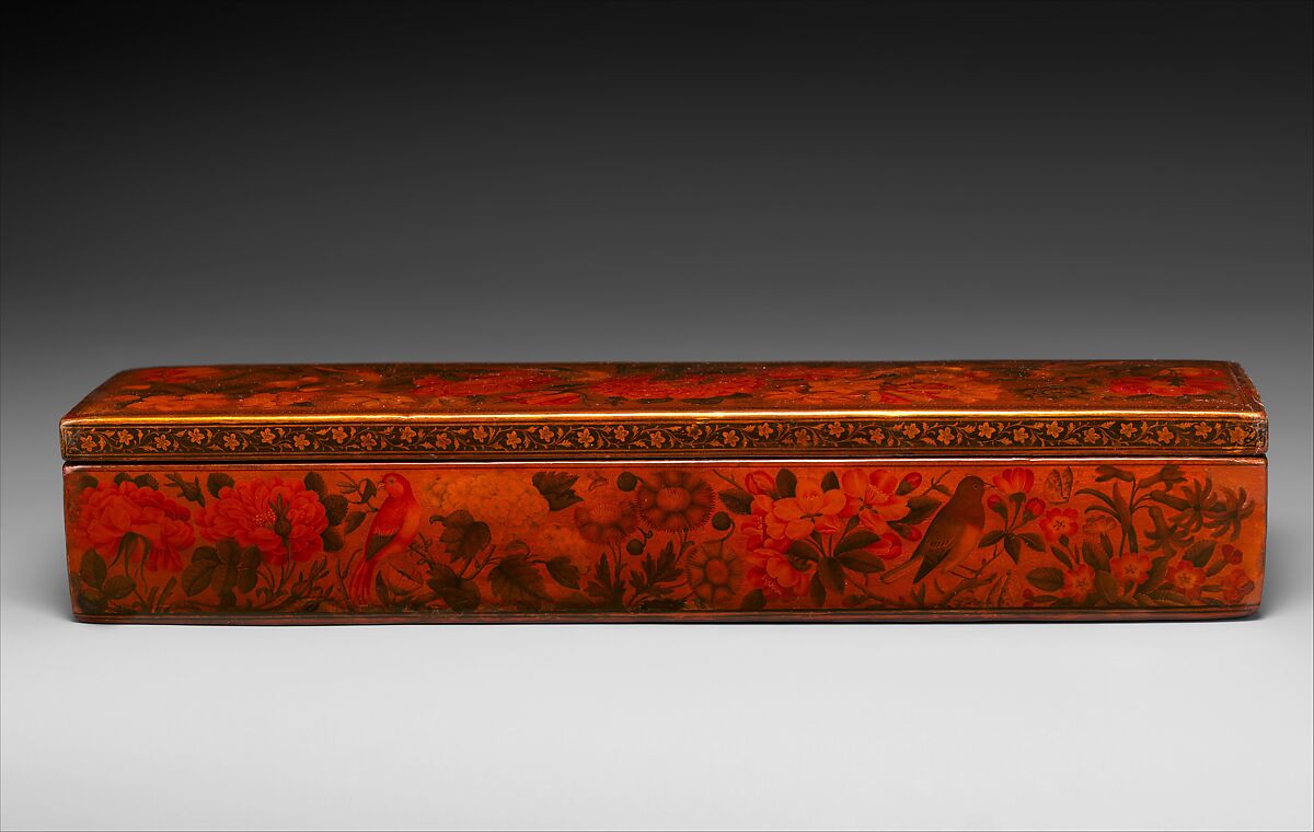 Lacquer Pen Box, Muhammad Sadiq (Iranian, active 1740–90s), Papier-maché; painted and lacquered