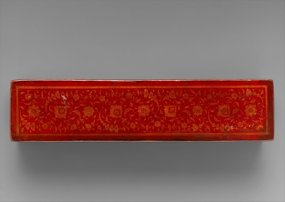 Lacquer Pen Box, Muhammad Sadiq (Iranian, active 1740–90s), Papier-maché; painted and lacquered