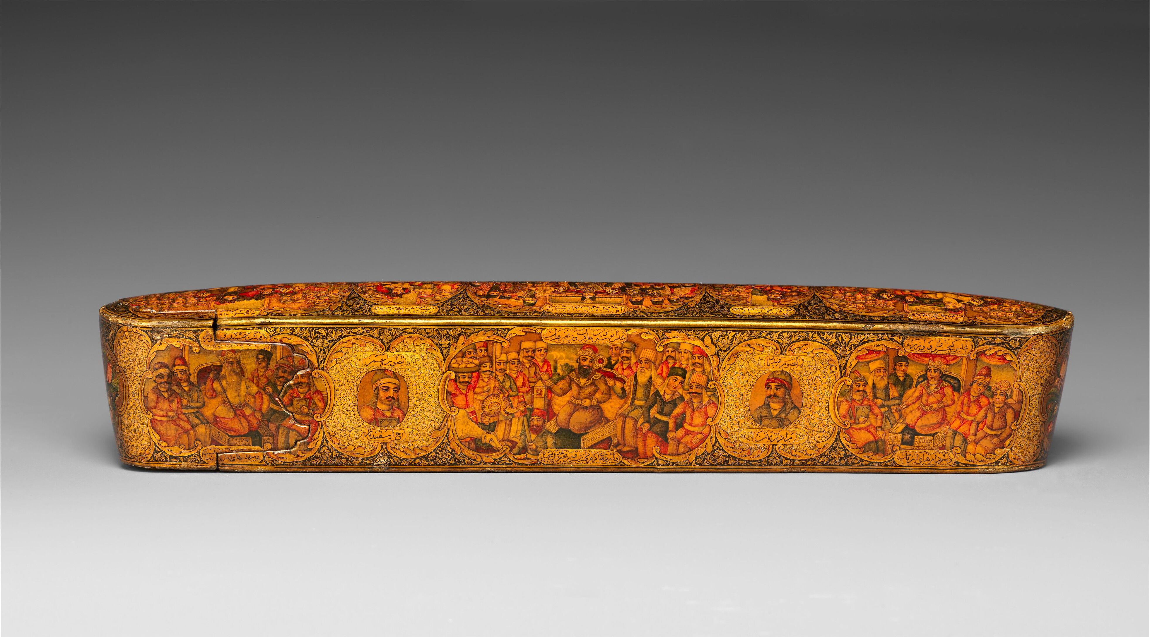 Lacquer Pen Box with Royal Audience Scenes - The Metropolitan