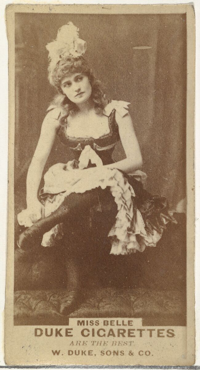 Miss Bell, from the Actors and Actresses series (N145-7) issued by Duke Sons & Co. to promote Duke Cigarettes, Issued by W. Duke, Sons &amp; Co. (New York and Durham, N.C.), Albumen photograph 