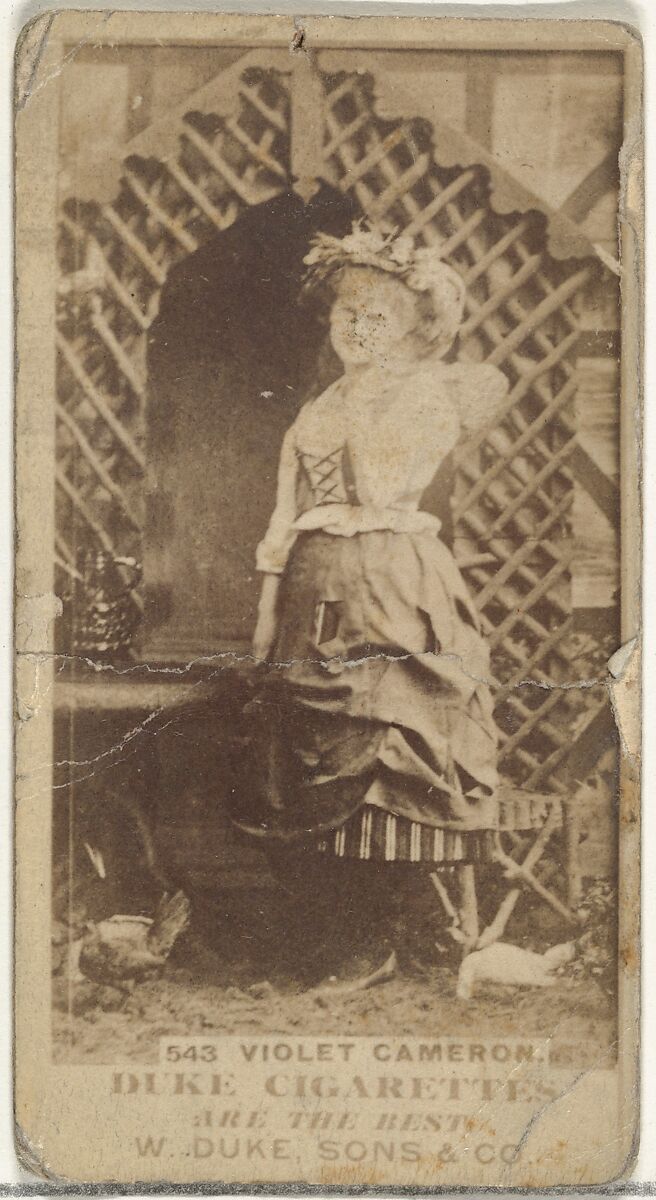 Card Number 543, Violet Cameron, from the Actors and Actresses series (N145-7) issued by Duke Sons & Co. to promote Duke Cigarettes, Issued by W. Duke, Sons &amp; Co. (New York and Durham, N.C.), Albumen photograph 