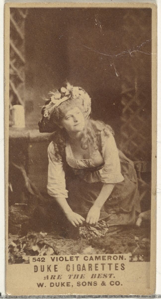 Card Number 542, Violet Cameron, from the Actors and Actresses series (N145-7) issued by Duke Sons & Co. to promote Duke Cigarettes, Issued by W. Duke, Sons &amp; Co. (New York and Durham, N.C.), Albumen photograph 