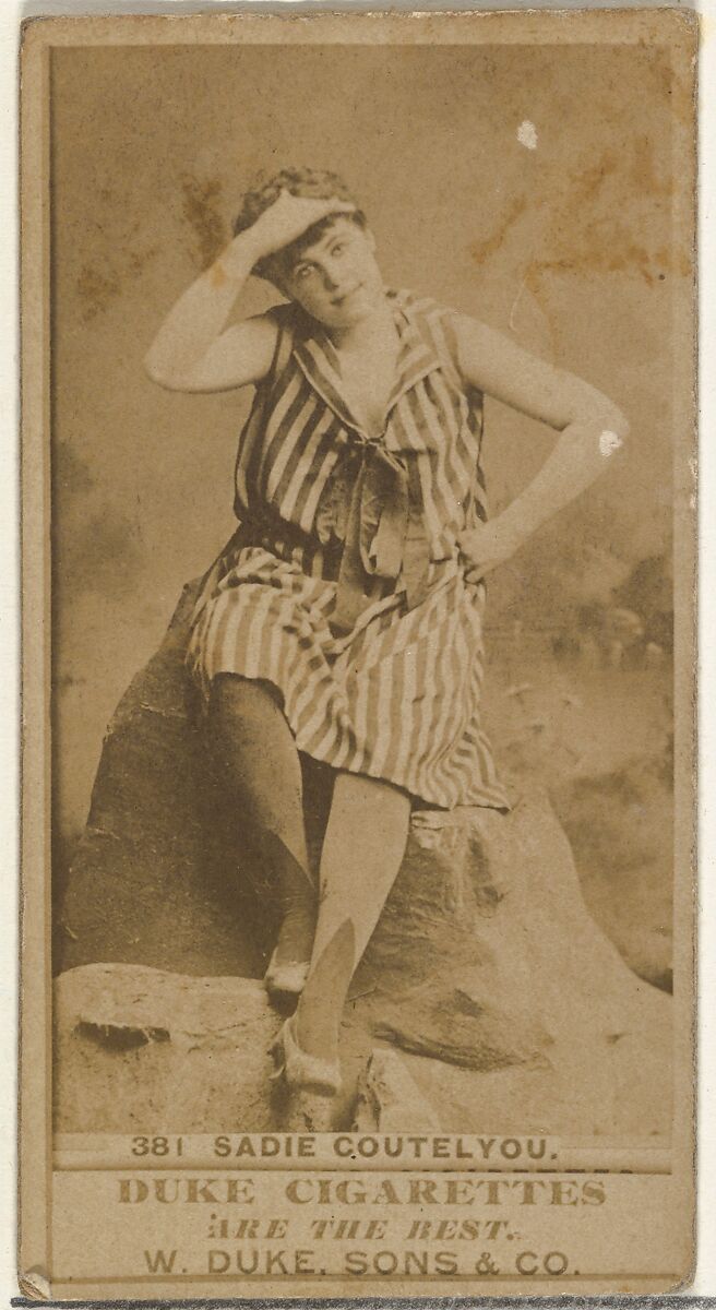 Card Number 381, Sadie Coutelyou, from the Actors and Actresses series (N145-7) issued by Duke Sons & Co. to promote Duke Cigarettes, Issued by W. Duke, Sons &amp; Co. (New York and Durham, N.C.), Albumen photograph 