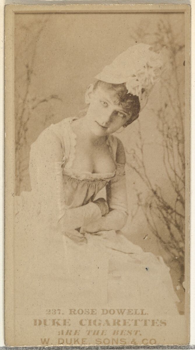 Card Number 237, Rose Dowell, from the Actors and Actresses series (N145-7) issued by Duke Sons & Co. to promote Duke Cigarettes, Issued by W. Duke, Sons &amp; Co. (New York and Durham, N.C.), Albumen photograph 