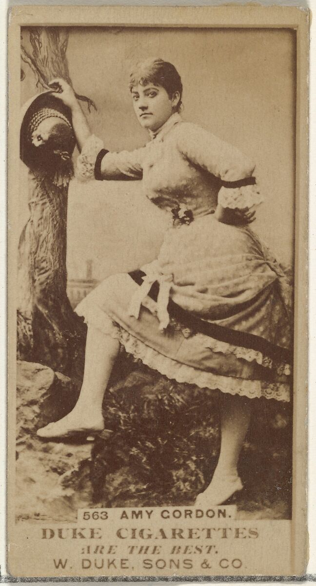 Card Number 563, Amy Gordon, from the Actors and Actresses series (N145-7) issued by Duke Sons & Co. to promote Duke Cigarettes, Issued by W. Duke, Sons &amp; Co. (New York and Durham, N.C.), Albumen photograph 
