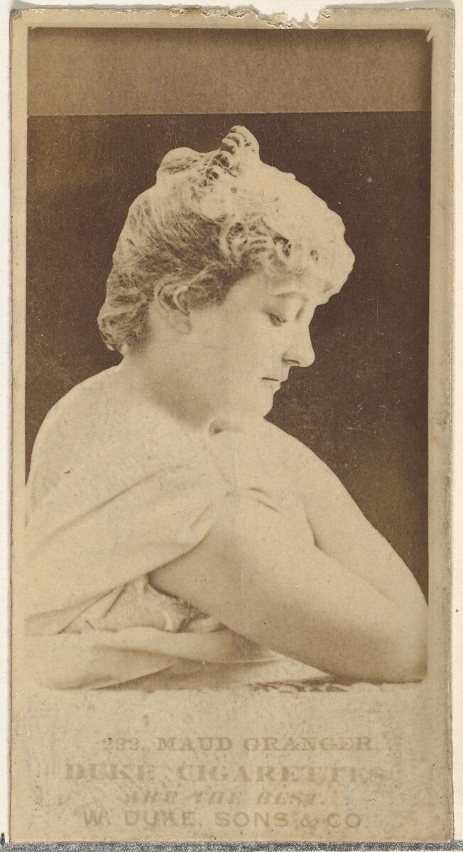 Card Number 232, Maud Granger, from the Actors and Actresses series (N145-7) issued by Duke Sons & Co. to promote Duke Cigarettes, Issued by W. Duke, Sons &amp; Co. (New York and Durham, N.C.), Albumen photograph 