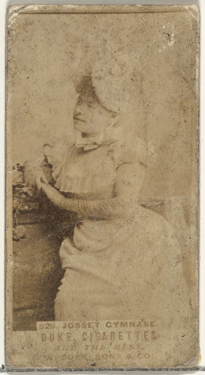 Card Number 520, Josset Gymnase, from the Actors and Actresses series (N145-7) issued by Duke Sons & Co. to promote Duke Cigarettes, Issued by W. Duke, Sons &amp; Co. (New York and Durham, N.C.), Albumen photograph 