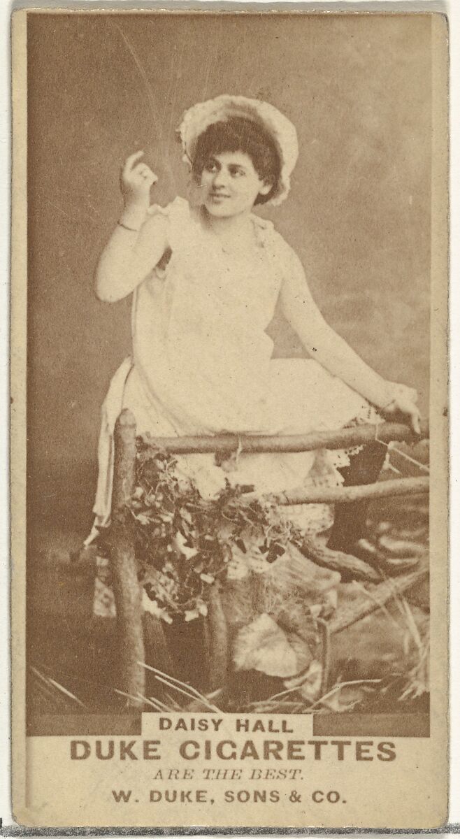 Daisy Hall, from the Actors and Actresses series (N145-7) issued by Duke Sons & Co. to promote Duke Cigarettes, Issued by W. Duke, Sons &amp; Co. (New York and Durham, N.C.), Albumen photograph 