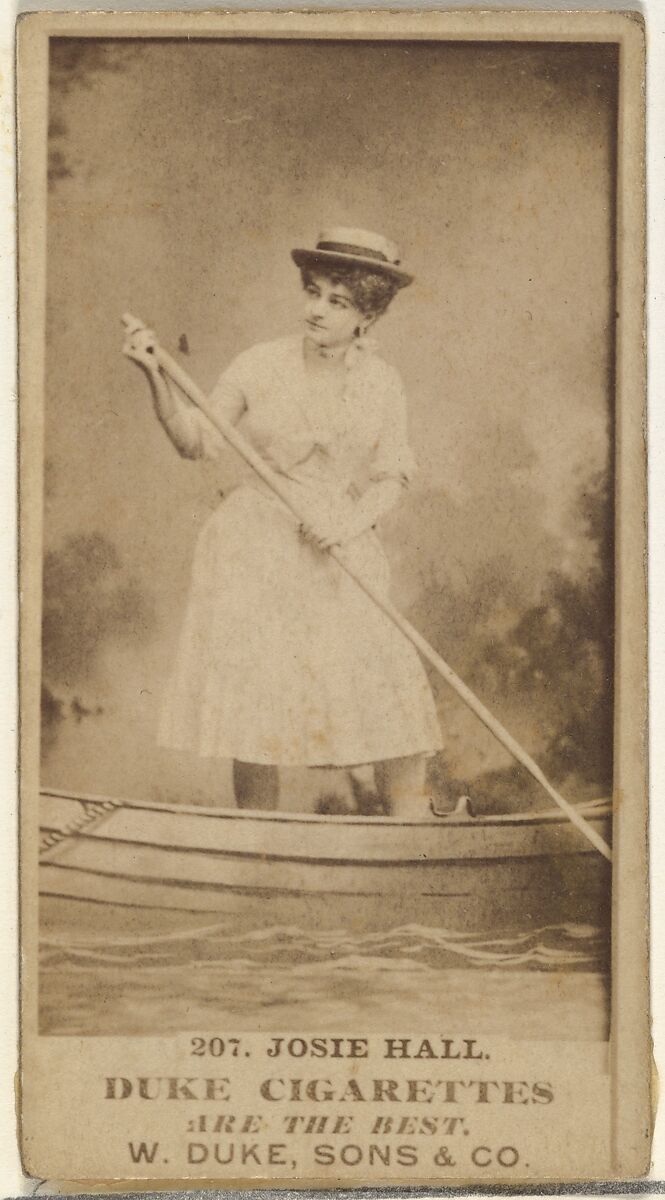 Card Number 207, Josie Hall, from the Actors and Actresses series (N145-7) issued by Duke Sons & Co. to promote Duke Cigarettes, Issued by W. Duke, Sons &amp; Co. (New York and Durham, N.C.), Albumen photograph 