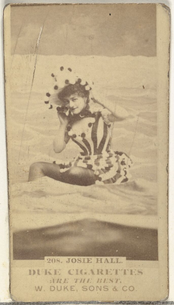 Card Number 208, Josie Hall, from the Actors and Actresses series (N145-7) issued by Duke Sons & Co. to promote Duke Cigarettes, Issued by W. Duke, Sons &amp; Co. (New York and Durham, N.C.), Albumen photograph 