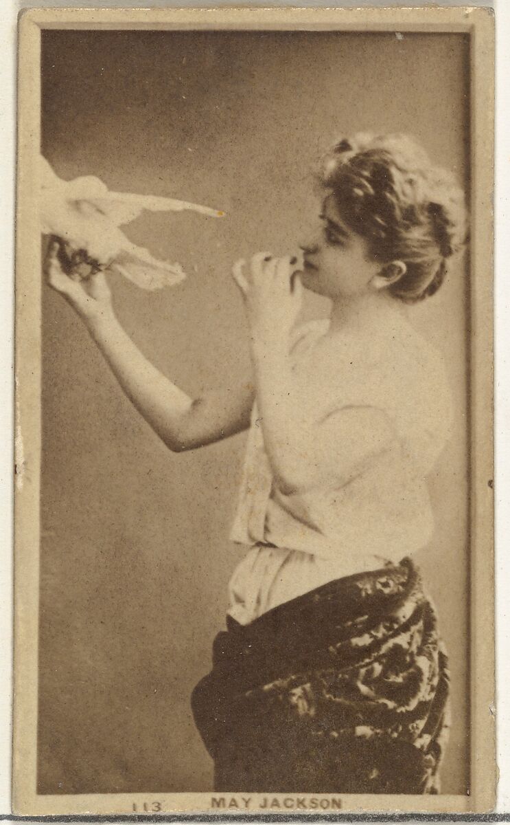 Card Number 113, May Jackson, from the Actors and Actresses series (N145-7) issued by Duke Sons & Co. to promote Duke Cigarettes, Issued by W. Duke, Sons &amp; Co. (New York and Durham, N.C.), Albumen photograph 