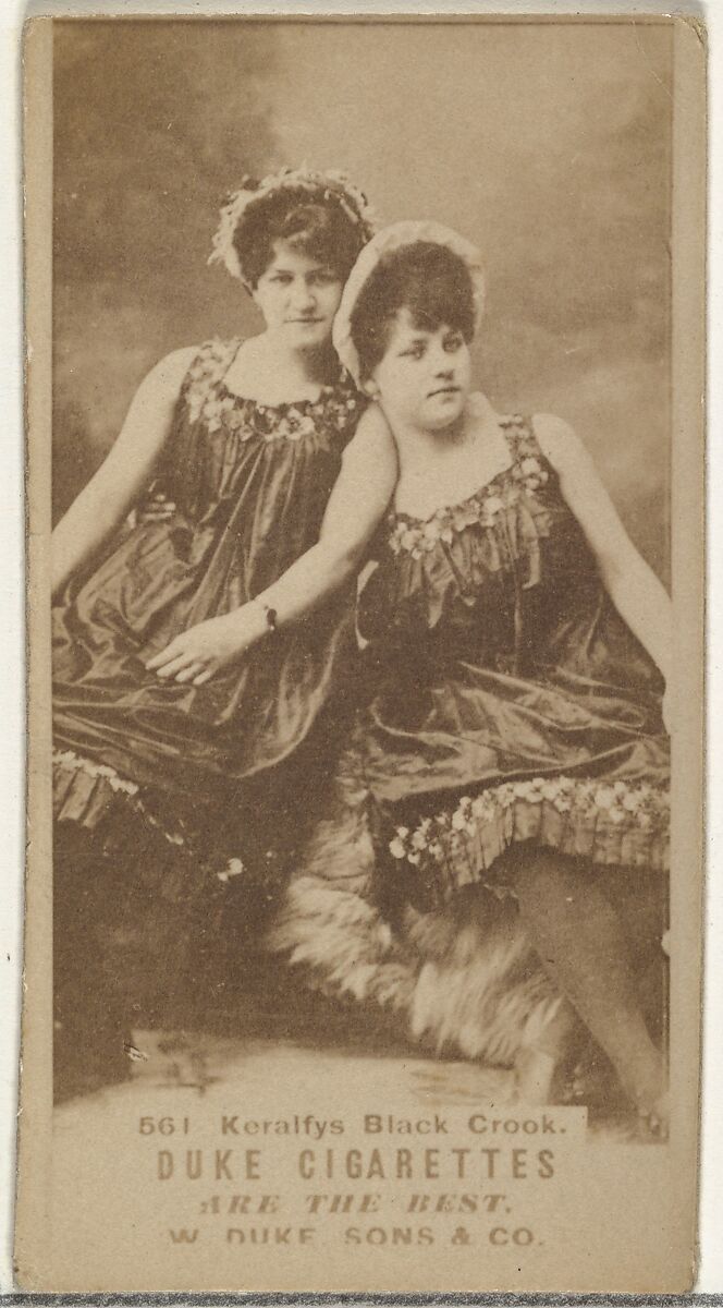 Card Number 561, Kiralfys Black Crook, from the Actors and Actresses series (N145-7) issued by Duke Sons & Co. to promote Duke Cigarettes, Issued by W. Duke, Sons &amp; Co. (New York and Durham, N.C.), Albumen photograph 