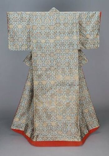 Over Robe (Uchikake) with Foliage-Scroll and Lotus Patterns