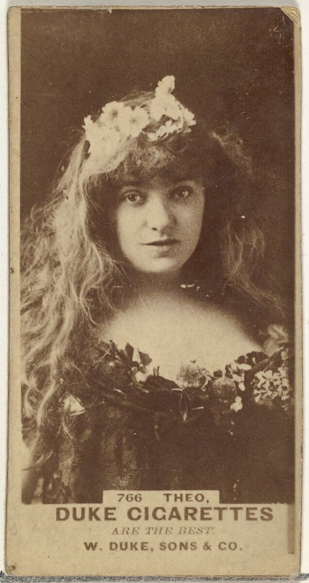 Card Number 766, Theo, from the Actors and Actresses series (N145-7) issued by Duke Sons & Co. to promote Duke Cigarettes, Issued by W. Duke, Sons &amp; Co. (New York and Durham, N.C.), Albumen photograph 