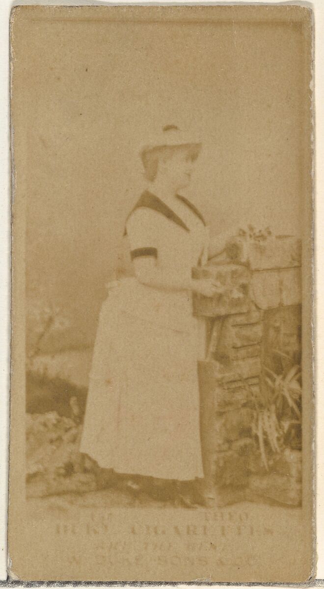 Theo, from the Actors and Actresses series (N145-7) issued by Duke Sons & Co. to promote Duke Cigarettes, Issued by W. Duke, Sons &amp; Co. (New York and Durham, N.C.), Albumen photograph