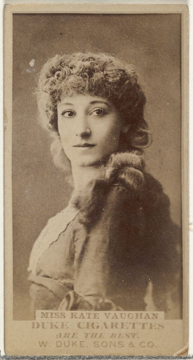 Miss Kate Vaughan, from the Actors and Actresses series (N145-7) issued by Duke Sons & Co. to promote Duke Cigarettes, Issued by W. Duke, Sons &amp; Co. (New York and Durham, N.C.), Albumen photograph 
