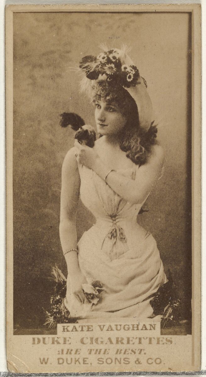 Miss Kate Vaughan, from the Actors and Actresses series (N145-7) issued by Duke Sons & Co. to promote Duke Cigarettes, Issued by W. Duke, Sons &amp; Co. (New York and Durham, N.C.), Albumen photograph 