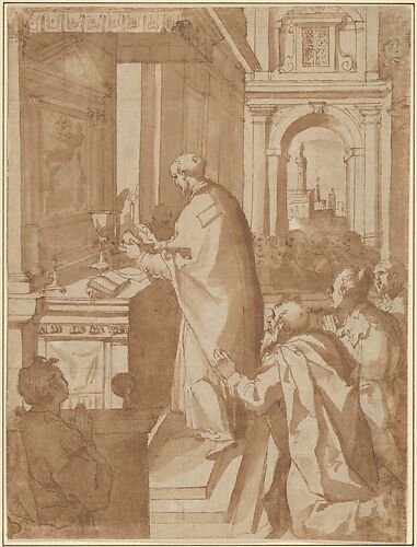 A Priest Celebrating Mass