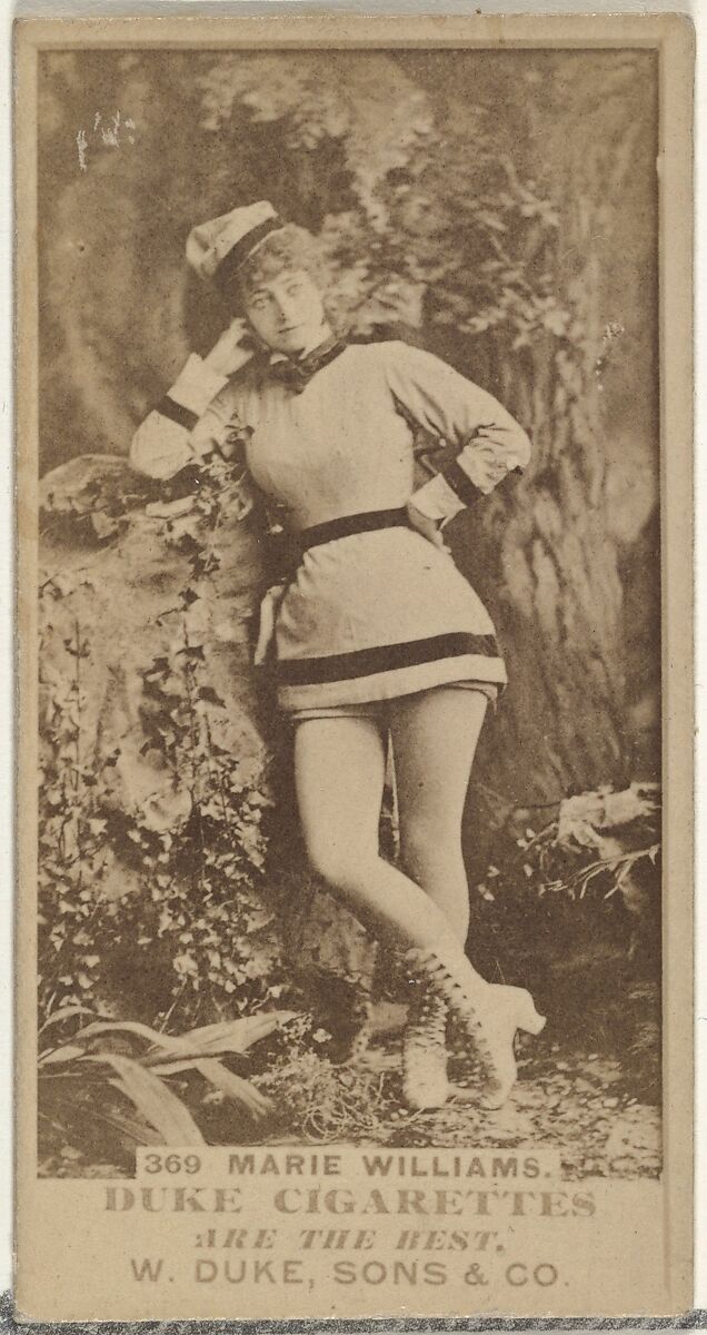Card Number 369, Miss Marie Willliams, from the Actors and Actresses series (N145-7) issued by Duke Sons & Co. to promote Duke Cigarettes, Issued by W. Duke, Sons &amp; Co. (New York and Durham, N.C.), Albumen photograph 