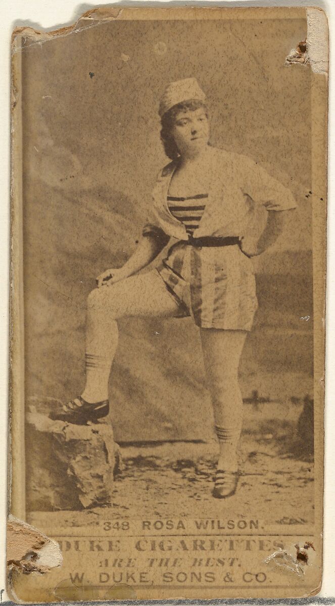 Card Number 348, Rosa Wilson, from the Actors and Actresses series (N145-7) issued by Duke Sons & Co. to promote Duke Cigarettes, Issued by W. Duke, Sons &amp; Co. (New York and Durham, N.C.), Albumen photograph 