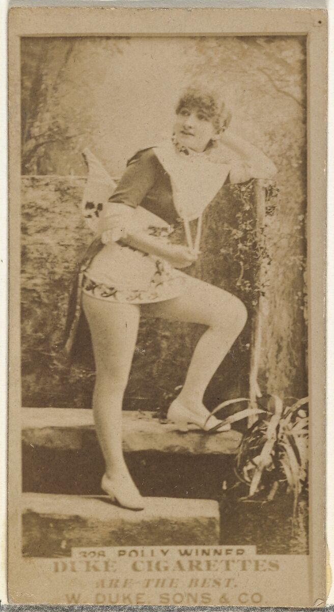Card Number 328, Polly Winner, from the Actors and Actresses series (N145-7) issued by Duke Sons & Co. to promote Duke Cigarettes, Issued by W. Duke, Sons &amp; Co. (New York and Durham, N.C.), Albumen photograph 