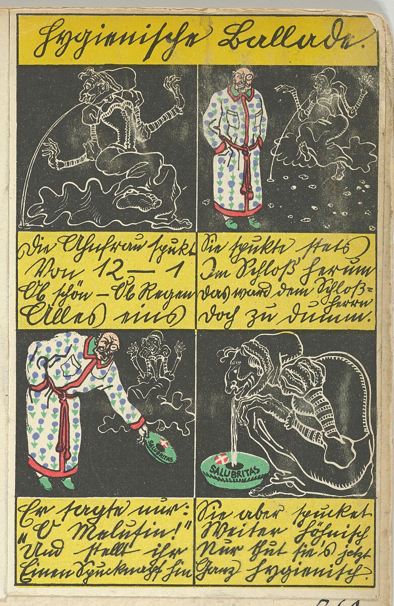 Hygienic Ballad (Hygienische Ballade), Moriz Jung (Austrian (born Czechoslovakia) Moravia 1885–1915 Manilowa (Carpathians)), Color lithograph 