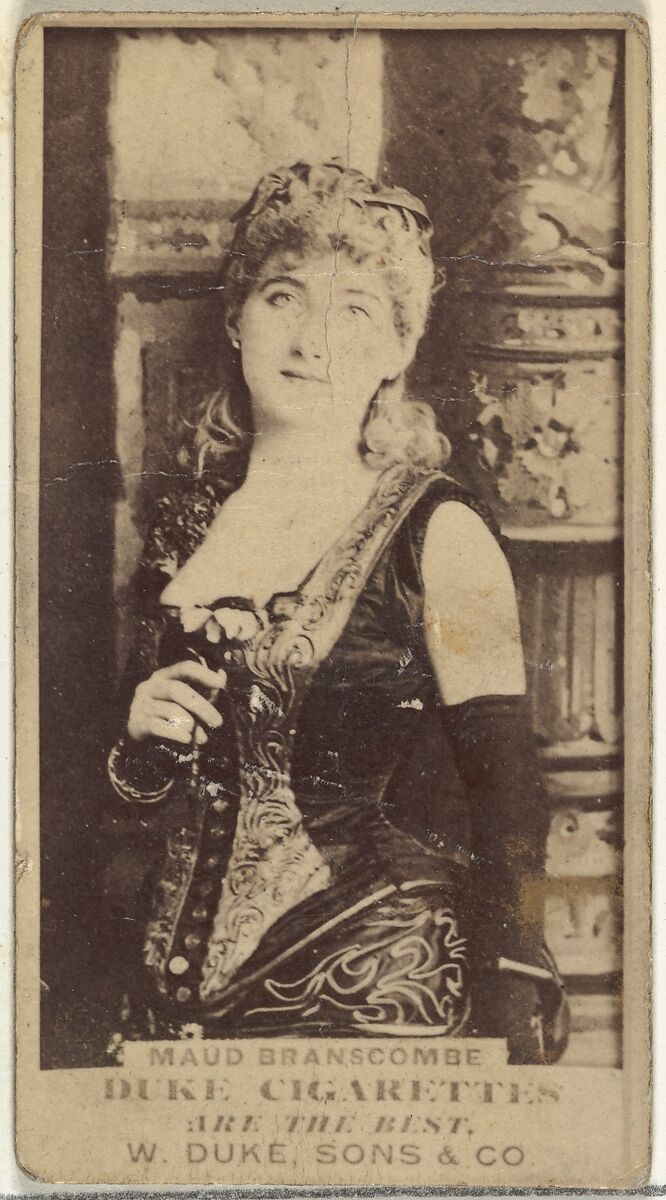 Maud Branscombe, from the Actors and Actresses series (N145-7) issued by Duke Sons & Co. to promote Duke Cigarettes, Issued by W. Duke, Sons &amp; Co. (New York and Durham, N.C.), Albumen photograph 