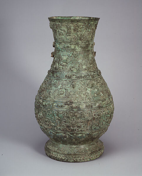 Ritual wine container (Hu), Bronze, China 