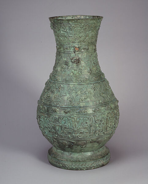 Ritual wine container (Hu), Bronze, China 