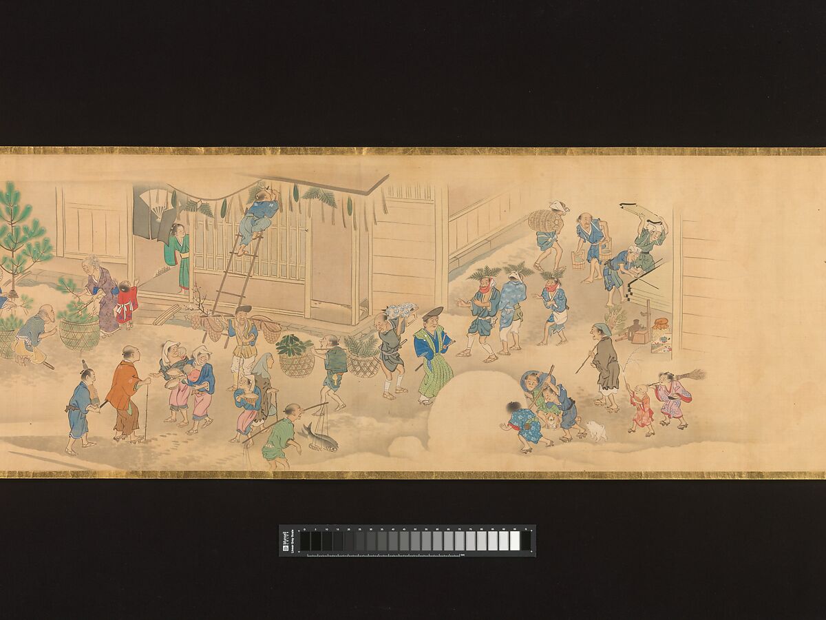 Scenes of the Four Seasons in Kyoto, Genki (Komai Ki) (Japanese, 1747–1797), Handscroll; ink and color on silk, Japan