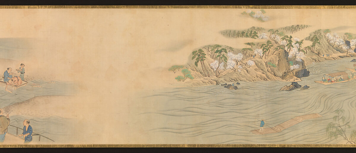 Scenes of the Four Seasons in Kyoto, Genki (Komai Ki) (Japanese, 1747–1797), Handscroll; ink and color on silk, Japan