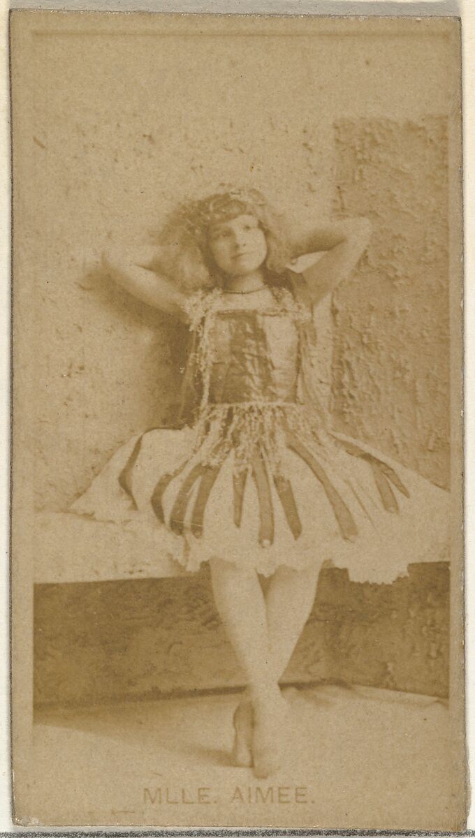 Mlle. Aimee, from the Actors and Actresses series (N145-8) issued by Duke Sons & Co. to promote Duke Cigarettes, Issued by W. Duke, Sons &amp; Co. (New York and Durham, N.C.), Albumen photograph 