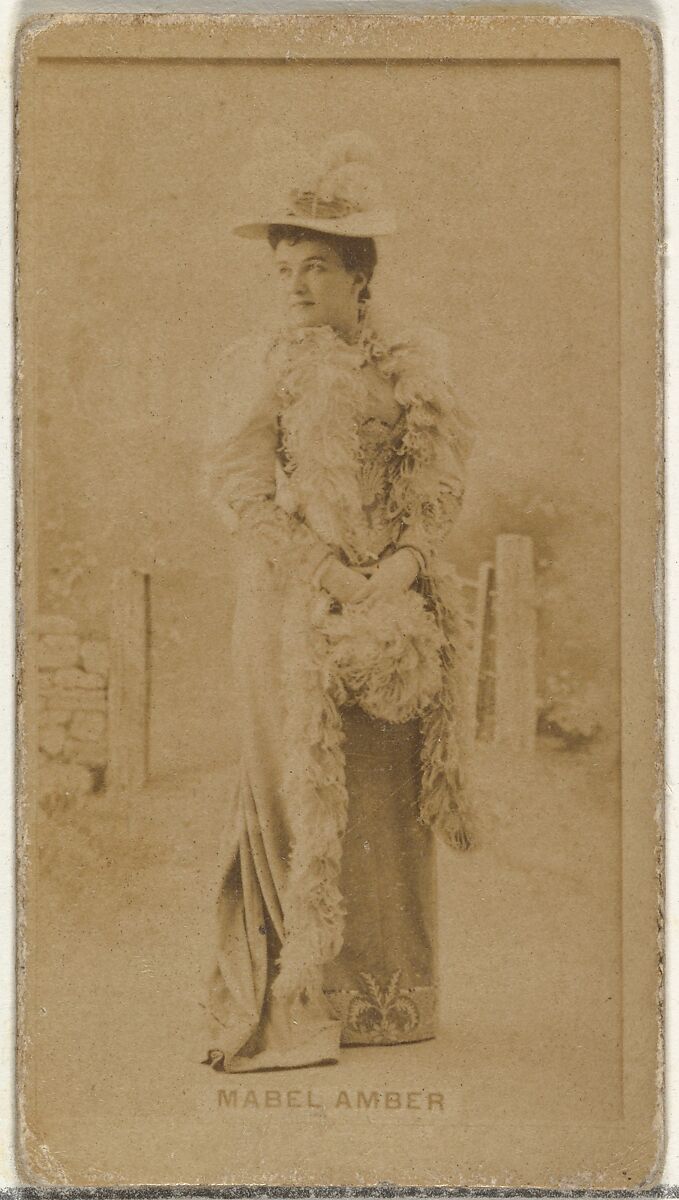 Mabel Amber, from the Actors and Actresses series (N145-8) issued by Duke Sons & Co. to promote Duke Cigarettes, Issued by W. Duke, Sons &amp; Co. (New York and Durham, N.C.), Albumen photograph 