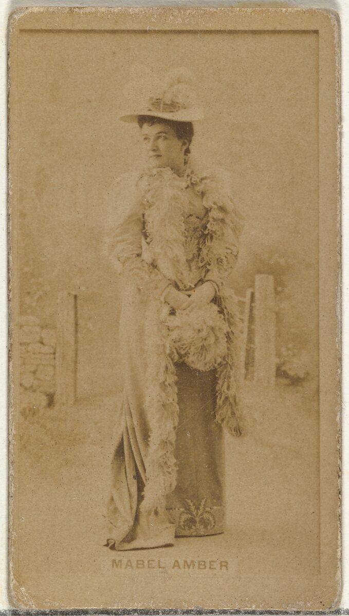 Mabel Amber, from the Actors and Actresses series (N145-8) issued by Duke Sons & Co. to promote Duke Cigarettes, Issued by W. Duke, Sons &amp; Co. (New York and Durham, N.C.), Albumen photograph