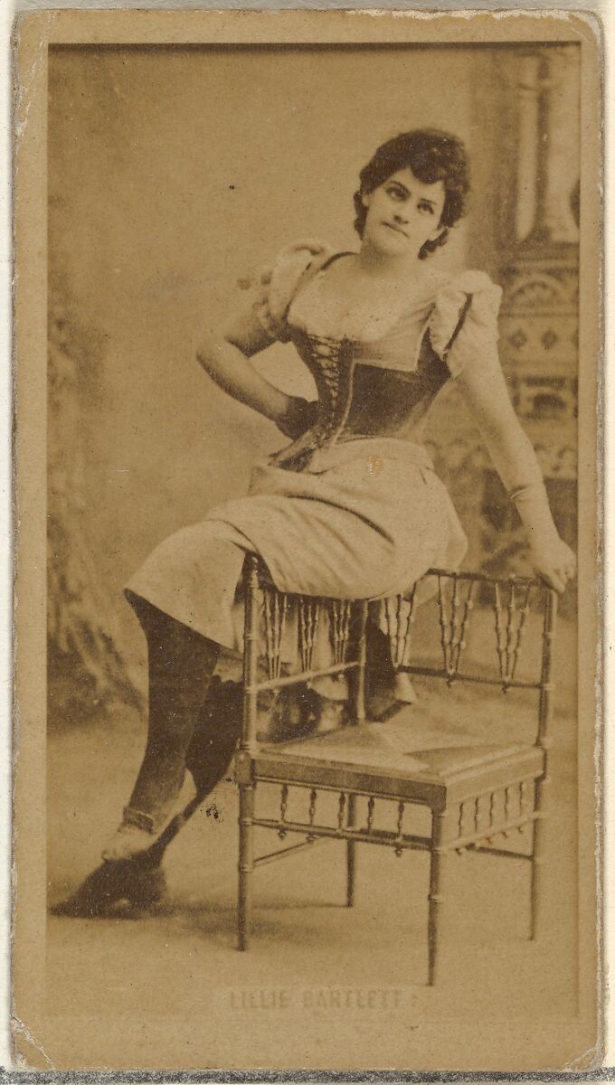 Lillie Bartlett, from the Actors and Actresses series (N145-8) issued by Duke Sons & Co. to promote Duke Cigarettes, Issued by W. Duke, Sons &amp; Co. (New York and Durham, N.C.), Albumen photograph 