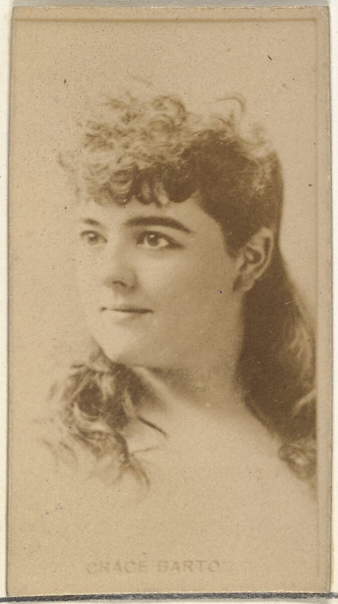 Grace Barton, from the Actors and Actresses series (N145-8) issued by Duke Sons & Co. to promote Duke Cigarettes, Issued by W. Duke, Sons &amp; Co. (New York and Durham, N.C.), Albumen photograph 