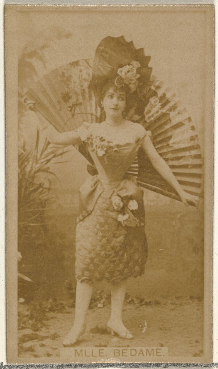 Mlle. Bedame, from the Actors and Actresses series (N145-8) issued by Duke Sons & Co. to promote Duke Cigarettes, Issued by W. Duke, Sons &amp; Co. (New York and Durham, N.C.), Albumen photograph 