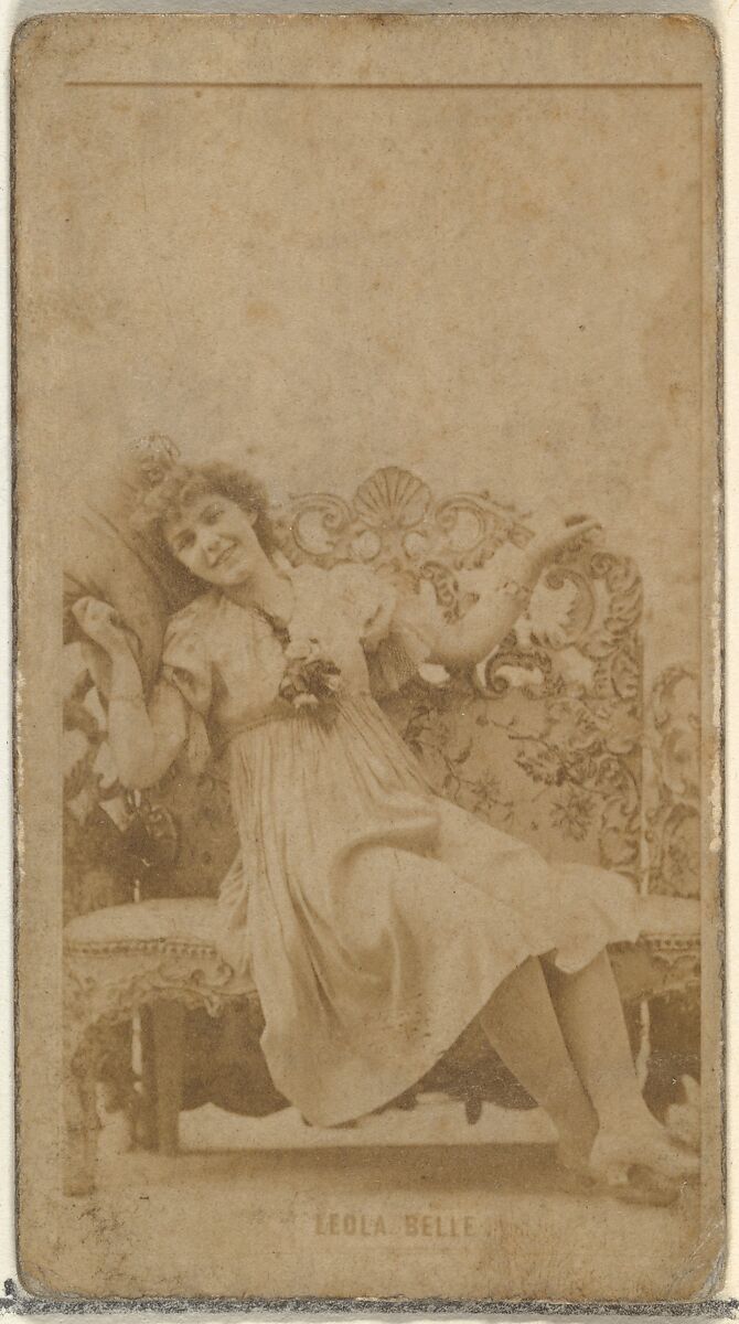 Leola Belle, from the Actors and Actresses series (N145-8) issued by Duke Sons & Co. to promote Duke Cigarettes, Issued by W. Duke, Sons &amp; Co. (New York and Durham, N.C.), Albumen photograph 