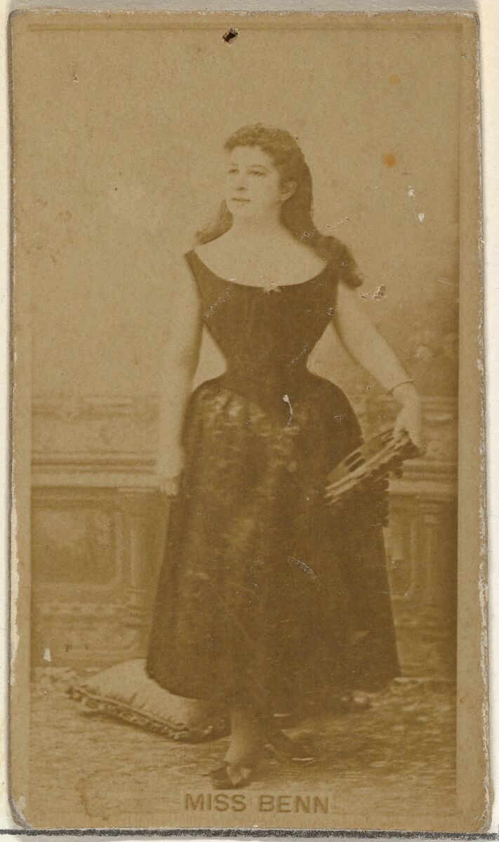 Miss Benn, from the Actors and Actresses series (N145-8) issued by Duke Sons & Co. to promote Duke Cigarettes, Issued by W. Duke, Sons &amp; Co. (New York and Durham, N.C.), Albumen photograph 