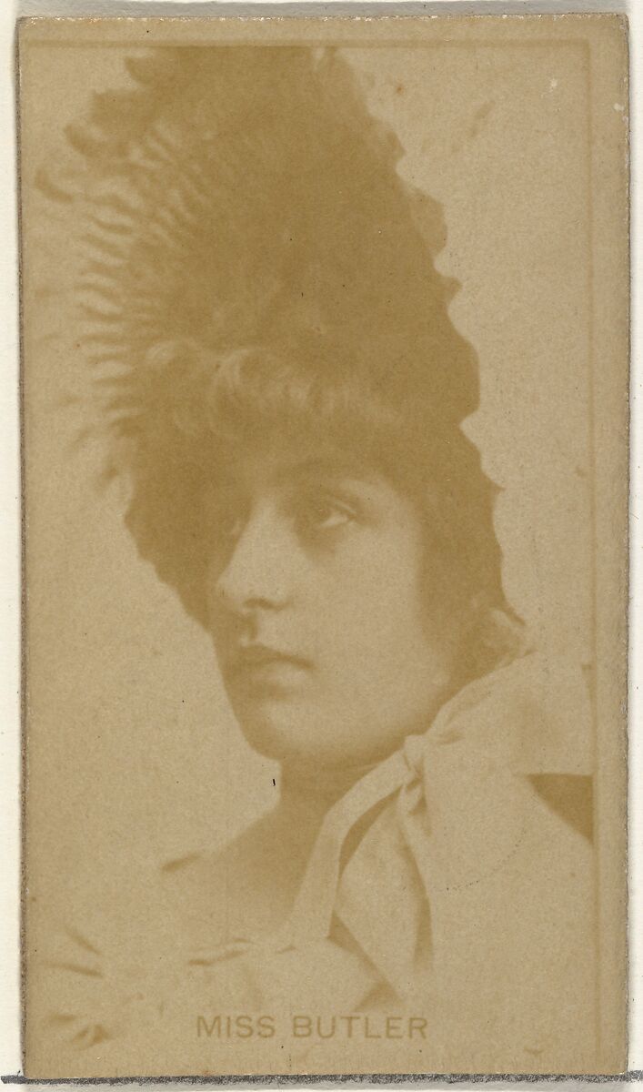 Miss Butler, from the Actors and Actresses series (N145-8) issued by Duke Sons & Co. to promote Duke Cigarettes, Issued by W. Duke, Sons &amp; Co. (New York and Durham, N.C.), Albumen photograph 