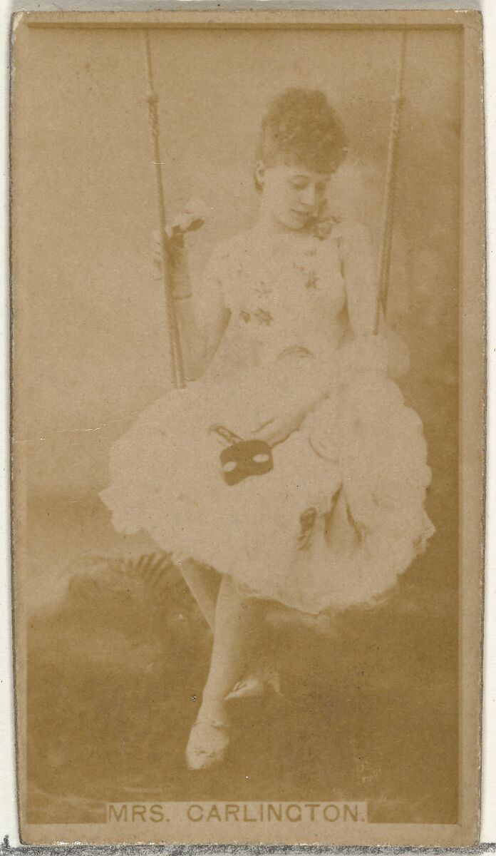 Mrs. Carlington, from the Actors and Actresses series (N145-8) issued by Duke Sons & Co. to promote Duke Cigarettes, Issued by W. Duke, Sons &amp; Co. (New York and Durham, N.C.), Albumen photograph 