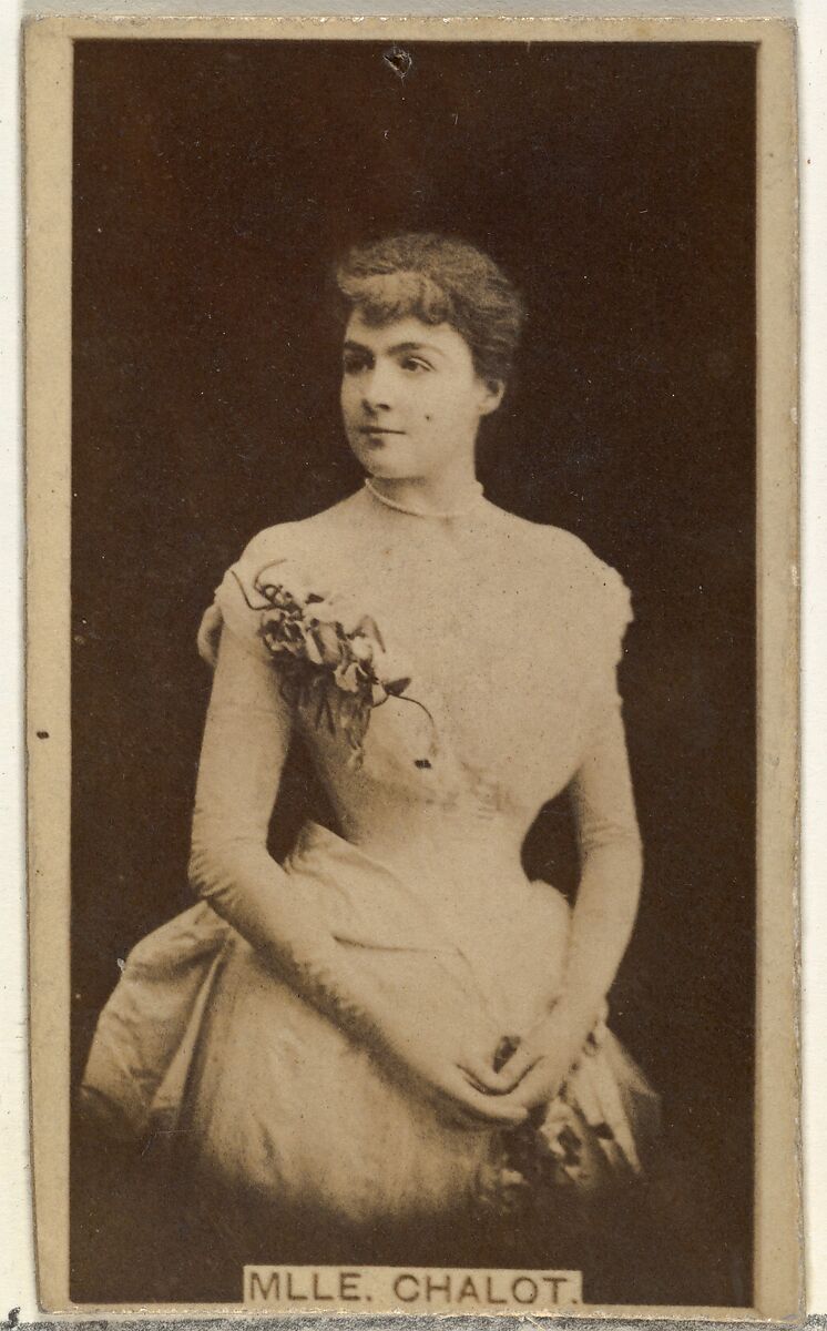Mlle. Chalot, from the Actors and Actresses series (N145-8) issued by Duke Sons & Co. to promote Duke Cigarettes, Issued by W. Duke, Sons &amp; Co. (New York and Durham, N.C.), Albumen photograph 