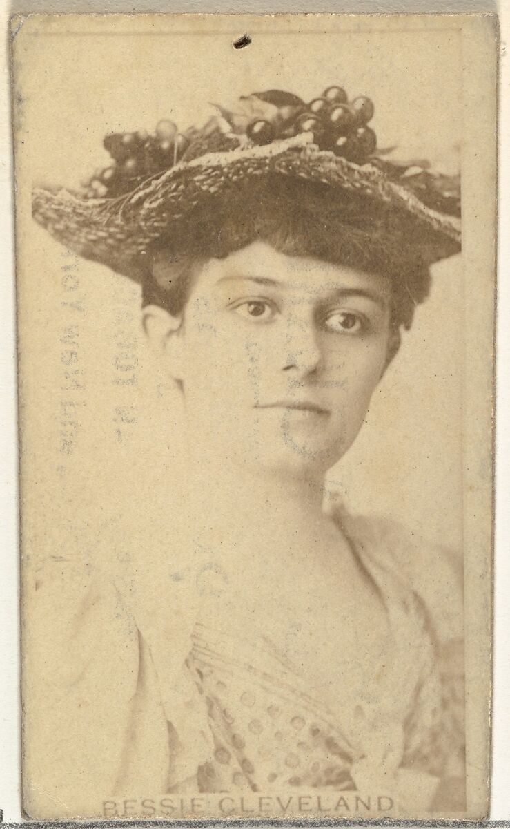 Bessie Cleveland, from the Actors and Actresses series (N145-8) issued by Duke Sons & Co. to promote Duke Cigarettes, Issued by W. Duke, Sons &amp; Co. (New York and Durham, N.C.), Albumen photograph 