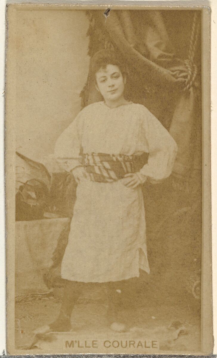 M'lle Couralet, from the Actors and Actresses series (N145-8) issued by Duke Sons & Co. to promote Duke Cigarettes, Issued by W. Duke, Sons &amp; Co. (New York and Durham, N.C.), Albumen photograph 