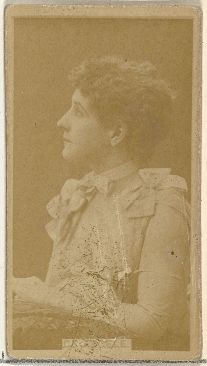 [Actress in profile], from the Actors and Actresses series (N145-8) issued by Duke Sons & Co. to promote Duke Cigarettes, Issued by W. Duke, Sons &amp; Co. (New York and Durham, N.C.), Albumen photograph 