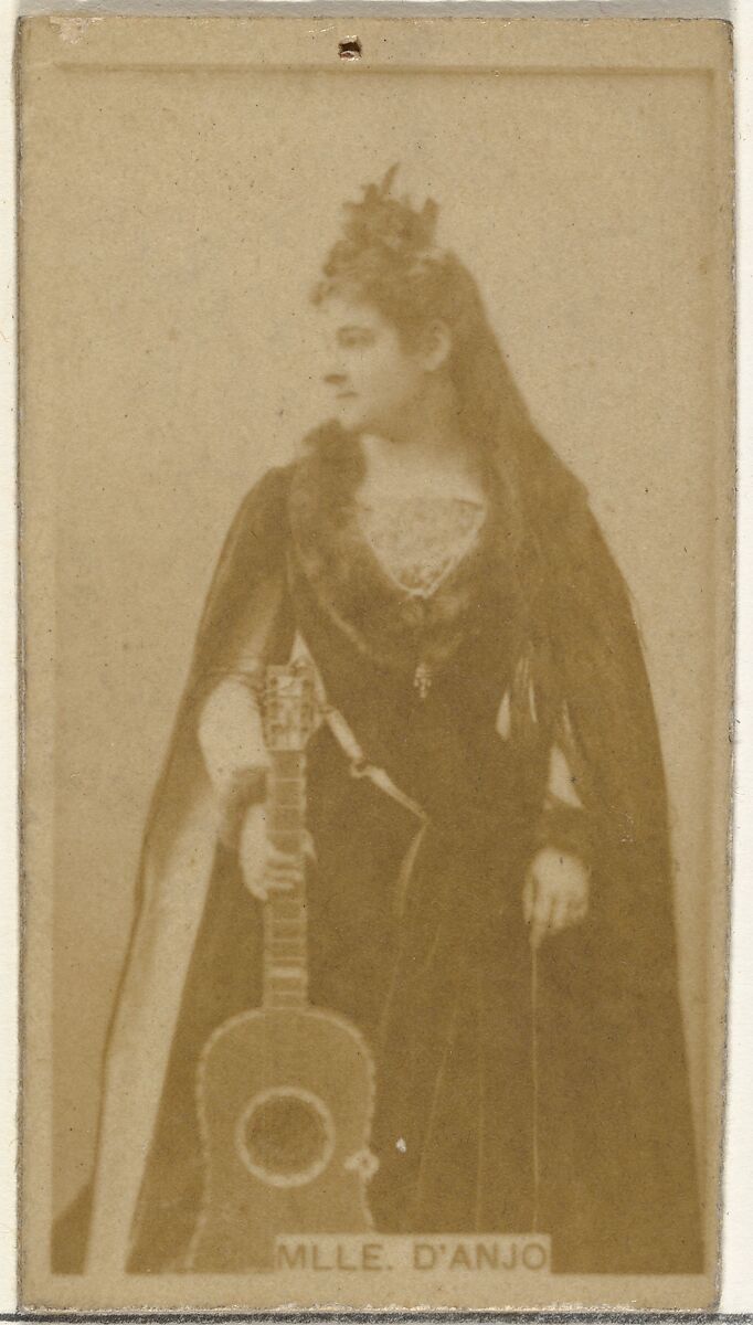 Mlle. D'anjo, from the Actors and Actresses series (N145-8) issued by Duke Sons & Co. to promote Duke Cigarettes, Issued by W. Duke, Sons &amp; Co. (New York and Durham, N.C.), Albumen photograph 