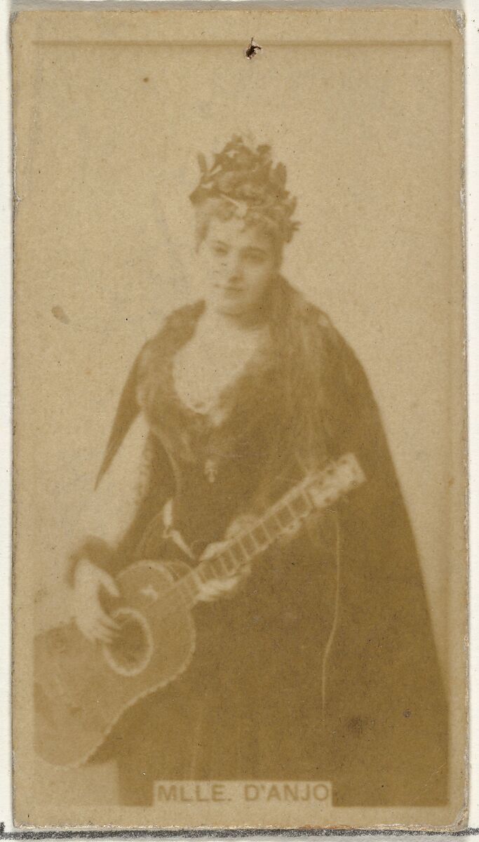 Mlle. D'anjo, from the Actors and Actresses series (N145-8) issued by Duke Sons & Co. to promote Duke Cigarettes, Issued by W. Duke, Sons &amp; Co. (New York and Durham, N.C.), Albumen photograph 